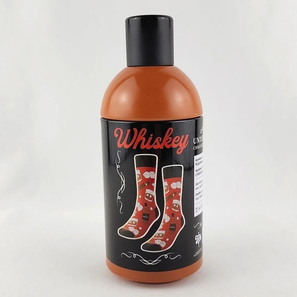 Original Whiskey Unisex Novelty Crew Socks Collectible Tin Bottle One Size - Picture 4 of 9